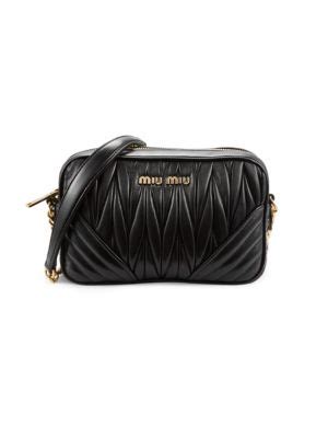 Miu Miu Napa Biker Leather Crossbody Bag on SALE 